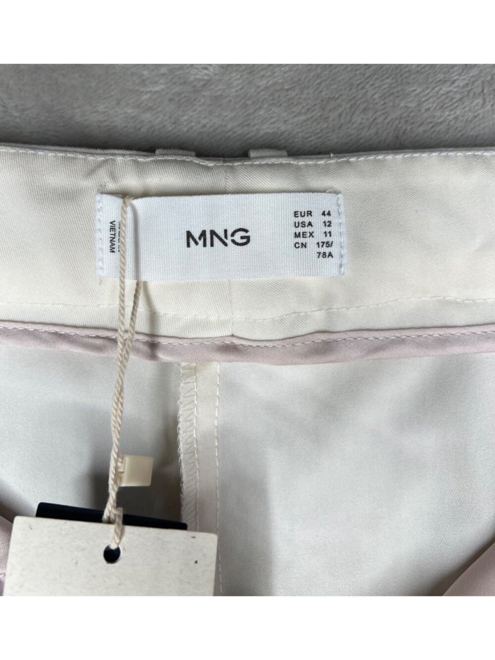 MNG Womens White Tapered Trousers Size 12 - Picture 8 of 16